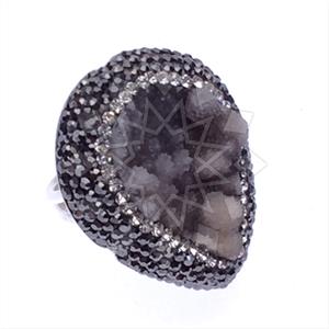 925 Sterling Silver Gem and Crystals Gemstone Rings