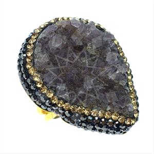 925 Sterling Silver Gem and Crystals Gemstone Rings