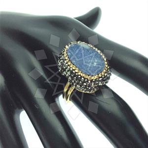 925 Sterling Silver Gem and Crystals Gemstone Rings