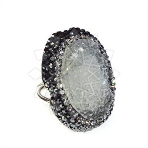 925 Sterling Silver Gem and Crystals Gemstone Rings