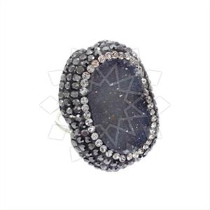 925 Sterling Silver Gem and Crystals Gemstone Rings