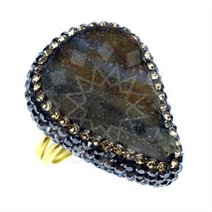 925 Sterling Silver Gem and Crystals Gemstone Rings