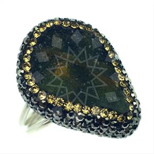 925 Sterling Silver Gem and Crystals Gemstone Rings