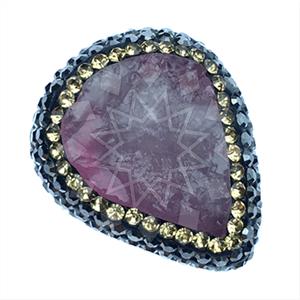 925 Sterling Silver Gem and Crystals Gemstone Rings