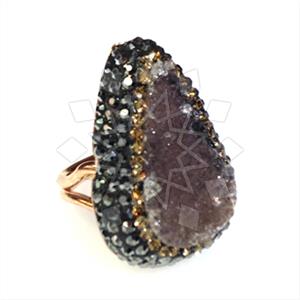 925 Sterling Silver Gem and Crystals Gemstone Rings