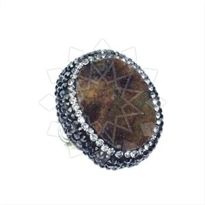 925 Sterling Silver Gem and Crystals Gemstone Rings