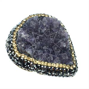 925 Sterling Silver Gem and Crystals Gemstone Rings