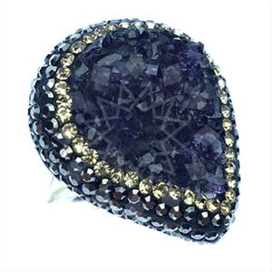 925 Sterling Silver Gem and Crystals Gemstone Rings