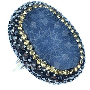 925 Sterling Silver Gem and Crystals Gemstone Rings