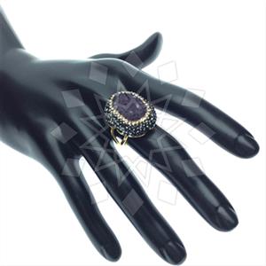 925 Sterling Silver Gem and Crystals Gemstone Rings