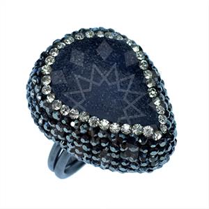 925 Sterling Silver Gem and Crystals Gemstone Rings