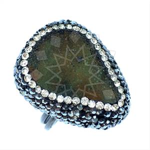 925 Sterling Silver Gem and Crystals Gemstone Rings