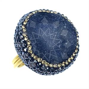 925 Sterling Silver Gem and Crystals Gemstone Rings