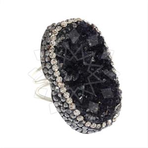 925 Sterling Silver Gem and Crystals Gemstone Rings