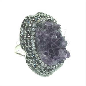 925 Sterling Silver Gem and Crystals Gemstone Rings