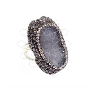 925 Sterling Silver Gem and Crystals Gemstone Rings
