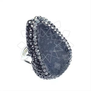 925 Sterling Silver Gem and Crystals Gemstone Rings