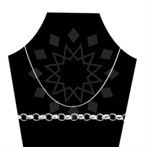 925 Sterling Silver Chain  Metal and Chain Necklace