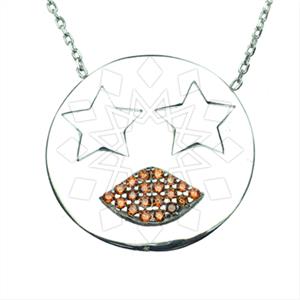 925 Sterling Silver Emoji Pendant Necklace