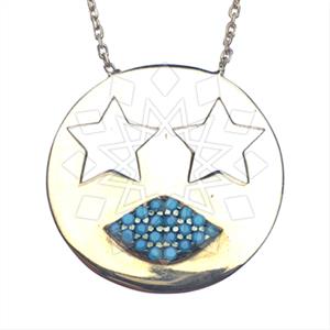 925 Sterling Silver Emoji Pendant Necklace