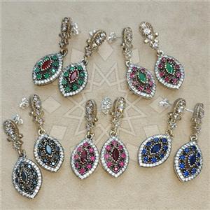 Turkish Silver Ethnic Design  Dangle Earrings