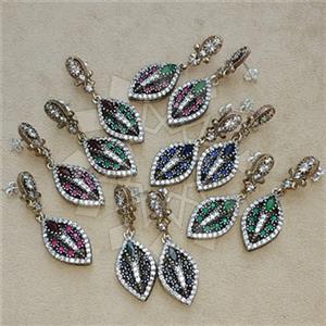 Turkish Silver Ethnic Design  Dangle Earrings