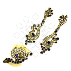 Turkish Silver Ethnic Design  Ring Earrings Sets