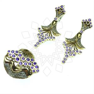 Turkish Silver Ethnic Design  Ring Earrings Sets
