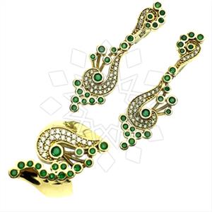 Turkish Silver Vintage Design  Ring Earrings Sets