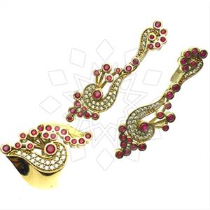 Turkish Silver Vintage Design  Ring Earrings Sets