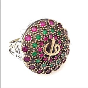 Turkish Silver Antique Ottoman  Gemstone Rings