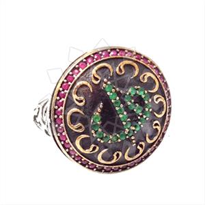 Turkish Silver Antique Ottoman  Gemstone Rings