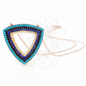 925 Sterling Silver Evil Eye Pendant Necklace