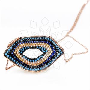 925 Sterling Silver Evil Eye Pendant Necklace