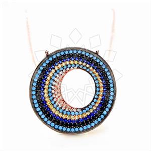 925 Sterling Silver Evil Eye Pendant Necklace