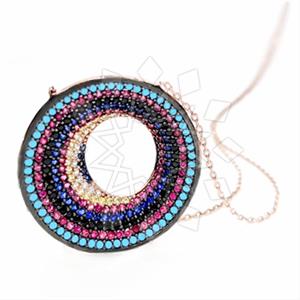 925 Sterling Silver Evil Eye Pendant Necklace