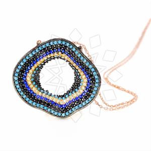 925 Sterling Silver Evil Eye Pendant Necklace