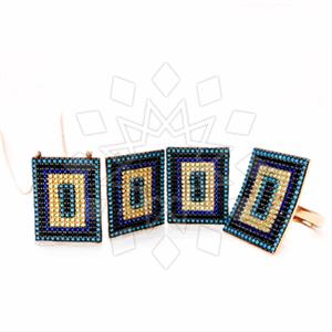 925 Sterling Silver Evil Eye Ring Earring Necklace Sets