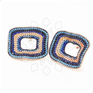 925 Sterling Silver Evil Eye Statement Earring