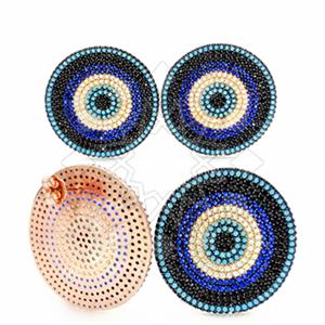 925 Sterling Silver Evil Eye Geometric Statement Earring