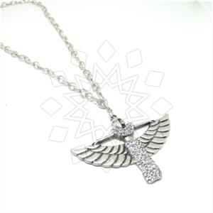 Fashion Angel and Wings Pendant Necklace