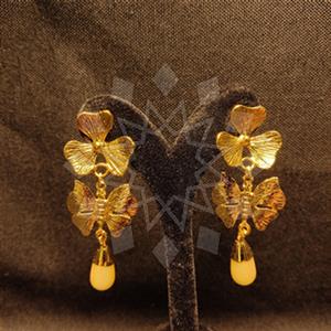Fashion Animal Flower Double Drop Earrings
