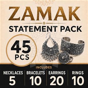 Fashion Zamak Statement Pack 45 Pieces