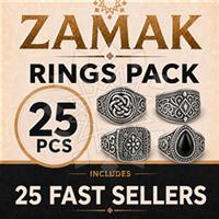 Fashion Zamak Ring Pack 25 Pieces