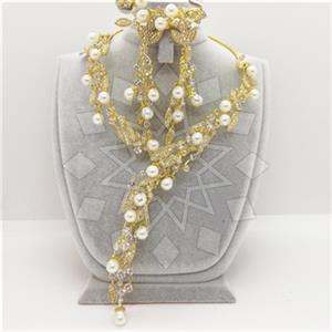 Fashion Bridal Wedding Party  Earrings Bracelet Necklace Sets