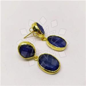 Fashion Classic Turkish Gemstone  Double Drop Earrings