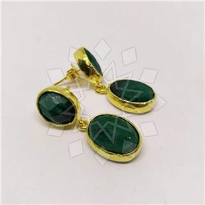 Fashion Classic Turkish Gemstone  Double Drop Earrings