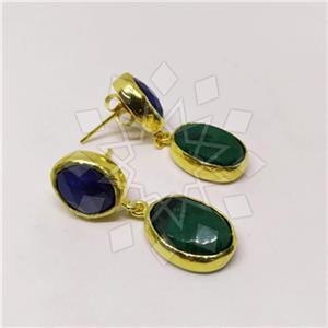 Fashion Classic Turkish Gemstone  Double Drop Earrings