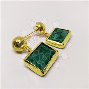 Fashion Classic Turkish Gemstone  Double Drop Earrings
