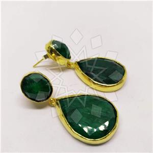 Fashion Classic Turkish Gemstone  Double Drop Earrings